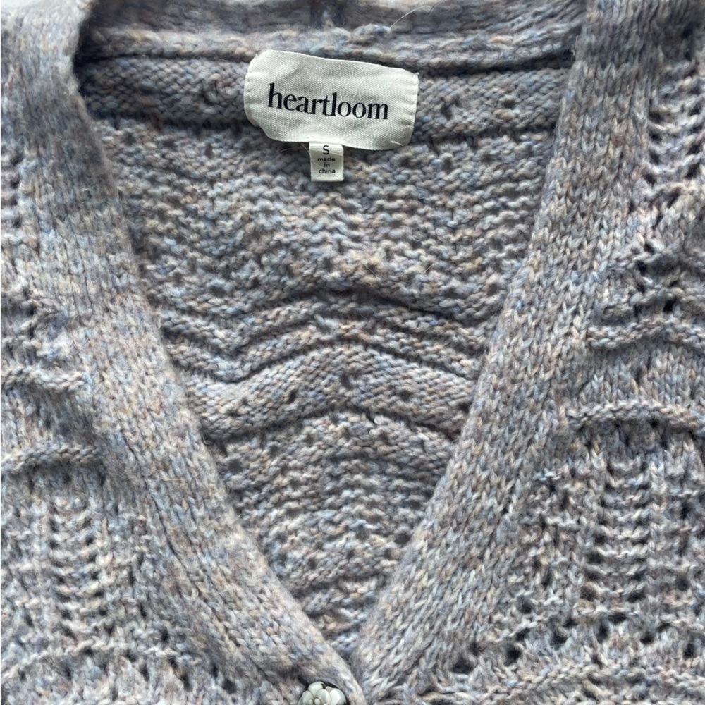 Heartloom Grey Lavender Knit 2-Piece Set sweater cardigan Size Small co ord - Picture 8 of 11